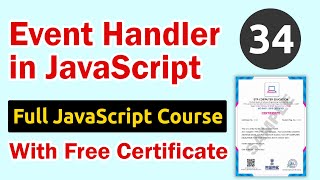 Event Handler in JavaScript [upl. by Ileane]