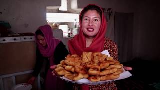 غذای محلی 10 نوع تهیه بوسراق ویا خجور Local Food OF Bamyan TV [upl. by Marb]