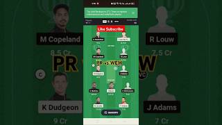 PR vs WEW Dream11 PredictionPR vs WEW Dream11 TeamPR vs WEW Match 11 South Africa Boland T10 [upl. by Ellennod]