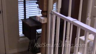 How to Install Baby Gates on Stairway Railing Banisters Without Drilling the Post [upl. by Aibat576]