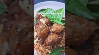 Spaghetti with meatballsfooddinner timeyoutubeshort [upl. by Halas518]