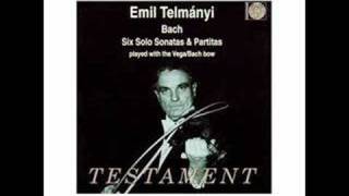 Bach Partita No 2 Emil Telmanyi Part IIV [upl. by Dahcir]