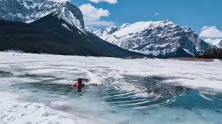 Upper Kananaskis Lake Swimming in an ice lake [upl. by Adnalram613]