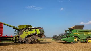 John Deere X9  1000  Claas Lexion 795 [upl. by Aynav]