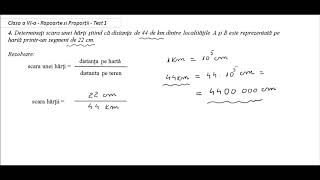 Clasa a VI a  Test 1  Rapoarte si Proporții  4  scara unei harti [upl. by Ibby]