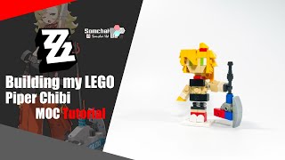 LEGO Zenless Zone Zero Piper Wheel Chibi MOC Tutorial  Somchai Ud [upl. by Ailyt]