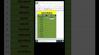 How to Change Lowercase to Uppercase in Excel  Akshrika Tutorials [upl. by Spatz]