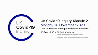 UK Covid19 Inquiry  Module 2 Hearing AM  20 November 2023 [upl. by Abraham]