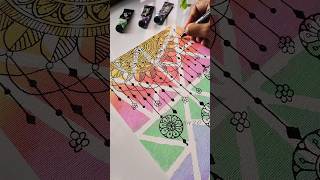 Try this😮 Creative canvas painting ideas💡art bohoart shortsvideo abstractart mandala canvas [upl. by Prober704]