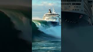 Will the Cruise Ship Escape the Massive Wave scaryocean oceanship ocean [upl. by Eizeerb]