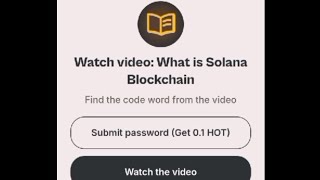 What is Solana BlockchainHOT Wallet Secret Video CodeHotwallet​ [upl. by Ashli]