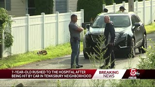 Child rushed to hospital after being hit by car in Tewksbury [upl. by Wurst715]