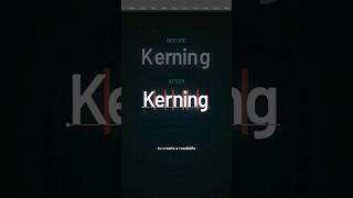 What the f is Kerning in typography shorts designtips [upl. by Ecineg]