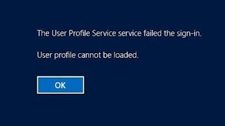 user profile service failed the login user profile cannot be loaded fix provlem win 10 [upl. by Bautram69]