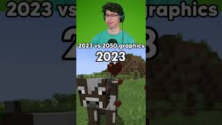 2023 VS 2050 Minecraft Graphics😱 reaction [upl. by Ellerret]