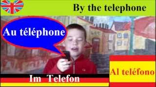 Apprendre à parler français anglais au téléphone  salutation présentation questions [upl. by Enitnelav]