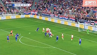 Luka Modric Insane Freekick Goal vs Poland 😳😍  UEFA Nations League  Croatia Highlights [upl. by Animas40]