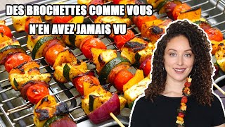 Comment faire des BROCHETTES AU HALLOUMI recette de barbecue végétarien [upl. by Janaya290]