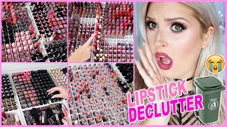 1000 Lipsticks 🔪😱 ORGANIZE AND DECLUTTER MY MAKEUP COLLECTION 😏 [upl. by Aneelahs]