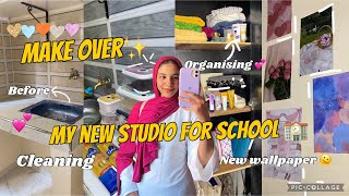 Makeover my new room studio📚واخيرا قاديت الستوديو فين غنقرا😍✨ [upl. by Dympha]