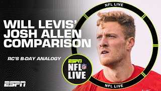 RC cautions how Will Levis Josh Allen comparisons could be deceiving  NFL Live [upl. by Keeley]