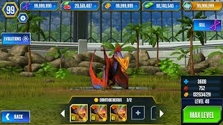 NEW UPGRADE ORNITHOCHEIRUS MAX X3 LEVEL 40  JURASSIC WORLD THE GAME [upl. by Ware]