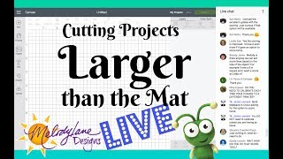 Cricut Projects Larger than the Mat in Cricut Design Space 3 LIVE [upl. by Notfol35]