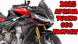 2025 Aprilia Tuono 660 Factory with Ohlins Suspension [upl. by Katsuyama]