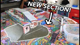 DIY CONCRETE FINGERBOARD PARK FINISHED [upl. by Himelman258]