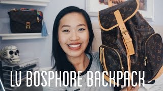 First Impressions  Whats In My Bag  LOUIS VUITTON BOSPHORE BACKPACK [upl. by Hahnke]