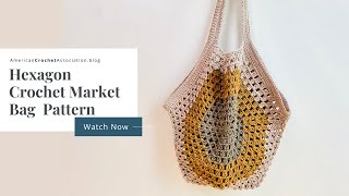 Hexagon Crochet Bag Pattern [upl. by Jakie971]