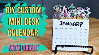 Custom DIY mini stackable Desk Calendar with Cricut [upl. by Frost173]