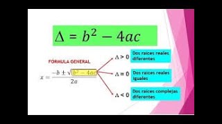 EL DISCRIMINANTE DE LA FORMULA GENERAL CLASES DE MATEMÁTICAS PARA SECUNDARIA [upl. by Erving743]