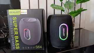 Zealot S64 60W SUPER BASS Unboxing and detailed Review [upl. by Saxe164]