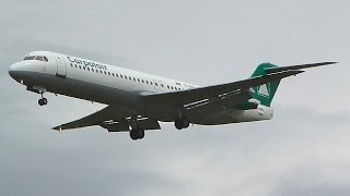 Carpatair Fokker100 YRFKA and Neos 737 INEOZ at Newcastle Airport [upl. by Woodcock]