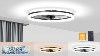 VOLISUN Low Profile Ceiling Fans with Lights and Remote Fandelier Ceiling Fan Review [upl. by Littman]