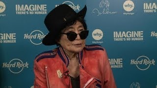 Yoko Ono in Japan promotes campaign against hunger [upl. by Onra]