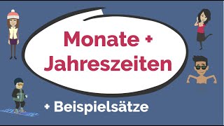 Deutsch lernen  Monate  Jahreszeiten  months seasons learn German for beginners  Wortschatz A1 [upl. by Noseyt659]