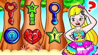 🐾paper dolls🐾 Poor Rapunzel vs Rich Friend and Magic Pen Story  Rapunzel Family [upl. by Boyd]