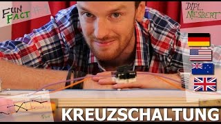 Die Kreuzschaltung  Elektriker Video 3  Lehrvideo  Funktionsweise  keine Bauanleitung [upl. by Lucina406]