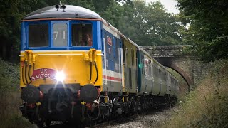 Bluebell Railway Beer Festival  GBRf 73128  73119  66792  BR Blue 33111 amp 32424 Beachy Head [upl. by Rozalie]