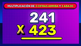 MULTIPLICACIONES DE 3 CIFRAS ARRIBA Y 3 ABAJO Super fácil [upl. by Manley]