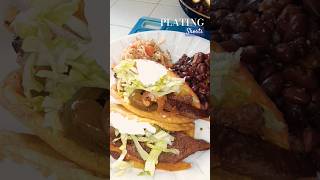 PLATING shorts homemade CARNE ASADA TACOS frijoles spanishrice [upl. by Nerrej924]