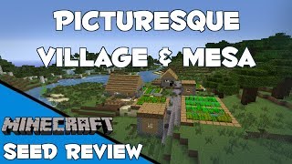 Picturesque Village amp Mesa  Minecraft Seed [upl. by Idnas]