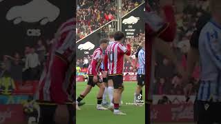 TEMPERS FLARE AFTER BARRY BANNANS TACKLE IN THE STEEL DERRY V SHEFFIELD UTD efl eflchampionship [upl. by Imeka885]