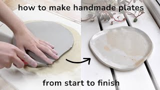 Easy Handmade Plate Tutorial  How to make plates at home [upl. by Donal]