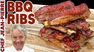 The Best Oven Roasted BBQ Ribs  Chef JeanPierre [upl. by Yrocaj]