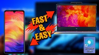 How to use MI SMART SHARE to transfer files from Mi Smartphone to Mi Laptop [upl. by Kelcey10]