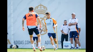 Real Madrid Training 19 July Fifth PreSeason Training  Ball work on the grass  Pintus training [upl. by Risley]