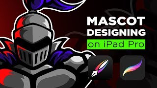 Vectornator  Procreate  Mascot designing on iPad Pro [upl. by Annahsohs142]